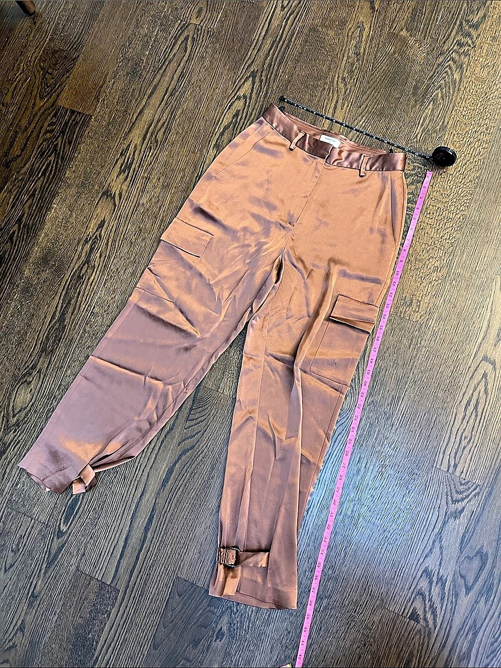 Babaton Refined Satin Cargo Pant Brown
